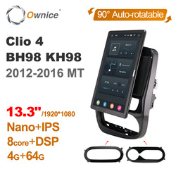 Autoradio PX6 Android 10, navigation GPS, lecteur DVD, stÃ©rÃ©o, rotatif, 1920x1080, pour voiture Renault Clio 4 BH98 SHIRT 98 (2012-2016)