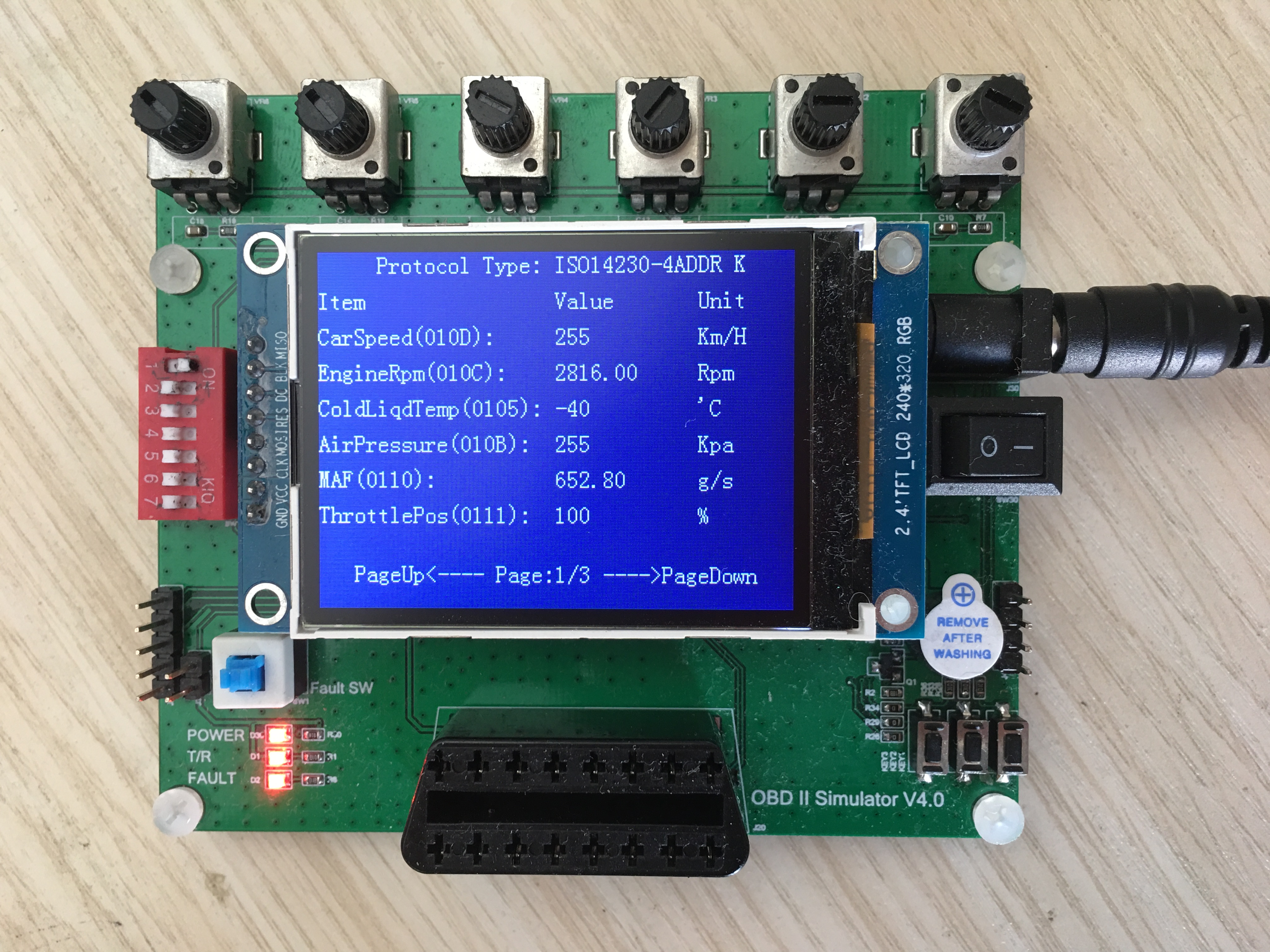 Simulateur de vÃ©hicule OBD, Ã©mulateur ECU, Ã©cran OLED de 0.96 pouces, prend en charge J1939 n° 2