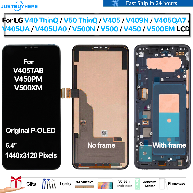 P-OLED d'origine pour LG V40 V50 Vlecture V405QA7 V500N V500EM Pantalla Ã©cran LCD Ã©cran tactile HÃ©bergements eur assemblÃ©e remplacement n° 1