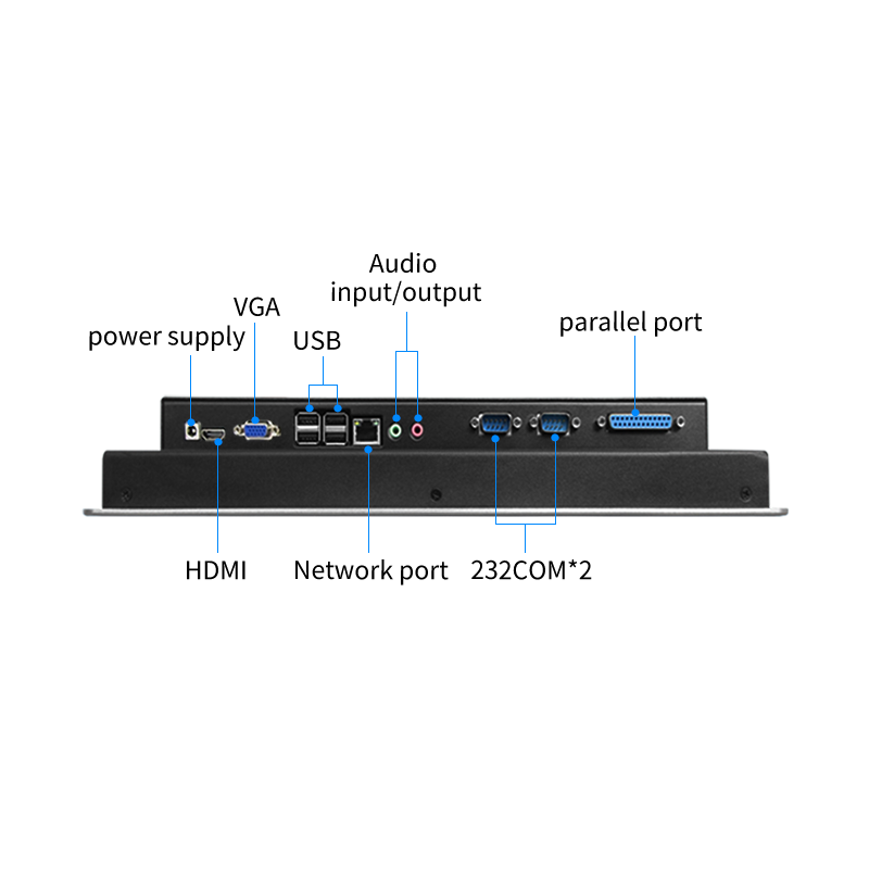 Panneau industriel tout-en-un, 10.4/12.1/15/17/19 pouces, mini ordinateur, Ã©cran tactile capacitif, avec Core i3 RS232 com, Windows 7/10 n° 6