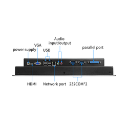 Panneau industriel tout-en-un, 10.4/12.1/15/17/19 pouces, mini ordinateur, Ã©cran tactile capacitif, avec Core i3 RS232 com, Windows 7/10 small picture n° 6