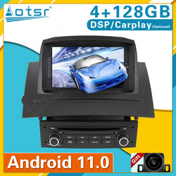 Autoradio Stéréo Android 11, Navigation GPS, Lecteur DVD, Limitation, Unité Sauna, 2DIN, 128 Go, Renault Megane 2 Fluence 2002-2008
