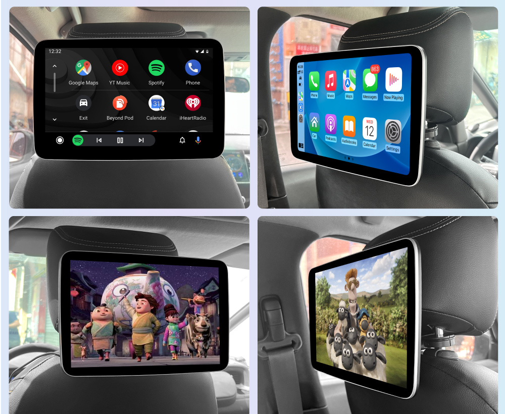 JIUYIN-Tablette Ã©cran tactile IPS Android, pour siÃ¨ge arriÃ¨re de voiture, lecteur vidÃ©o en ligne n° 6