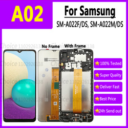 A02 LCD Pour Samsung Galaxy A02 A022 Affichage Avec Cadre SM-A022F/DS SM-A022M A022G Ã‰cran Tactile Digitizer AssemblÃ©e Remplacement