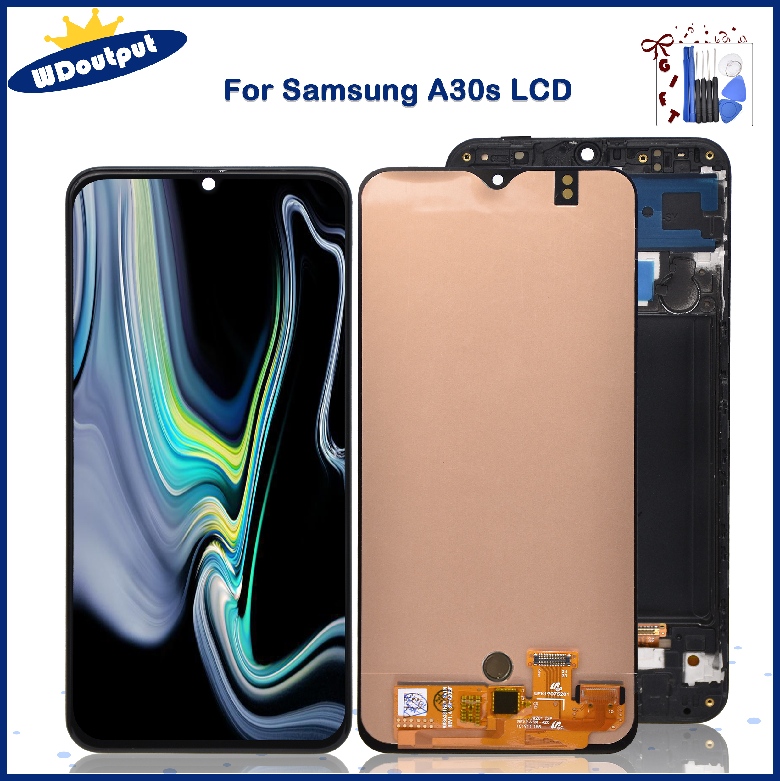 Bloc Ã©cran tactile LCD Super AMOLED, 6.4 pouces, pour Samsung Galaxy A30S A307F A307 A307FN, avec cadre n° 1