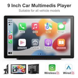 Autoradio Carplay Android Auto, Ã©cran tactile HD, camÃ©ra de recul pour camion, entrÃ©e DVR USB, Bluetooth, lecteur MP5, 9 pouces