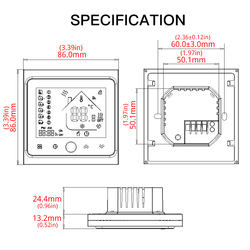 ContrÃ´leur de tempÃ©rature Ã  Ã©cran tactile LCD, thermostat WiFi, rÃ©troÃ©clairage pour chauffage Ã©lectrique, nous-mÃªmes avec Alexa, Google Home, 16A small picture n° 6