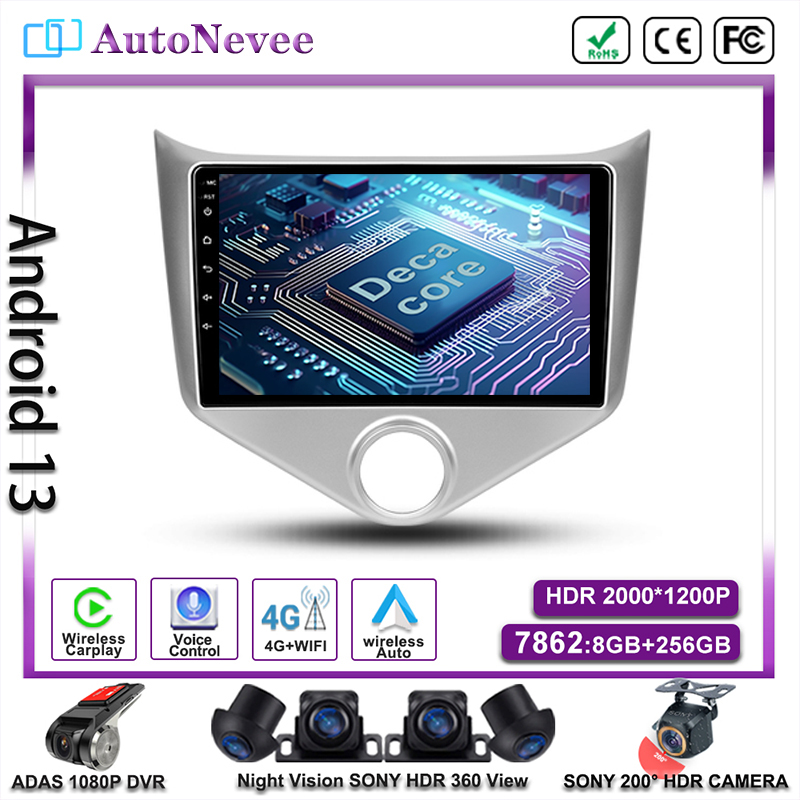 Autoradio Android 13 avec Navigation GPS et Ã‰cran Carplay, Limitation StÃ©rÃ©o, Lecteur DVD, TV, pour Voiture Chery Fulwin 2 Very A13 (2013-2016) n° 1