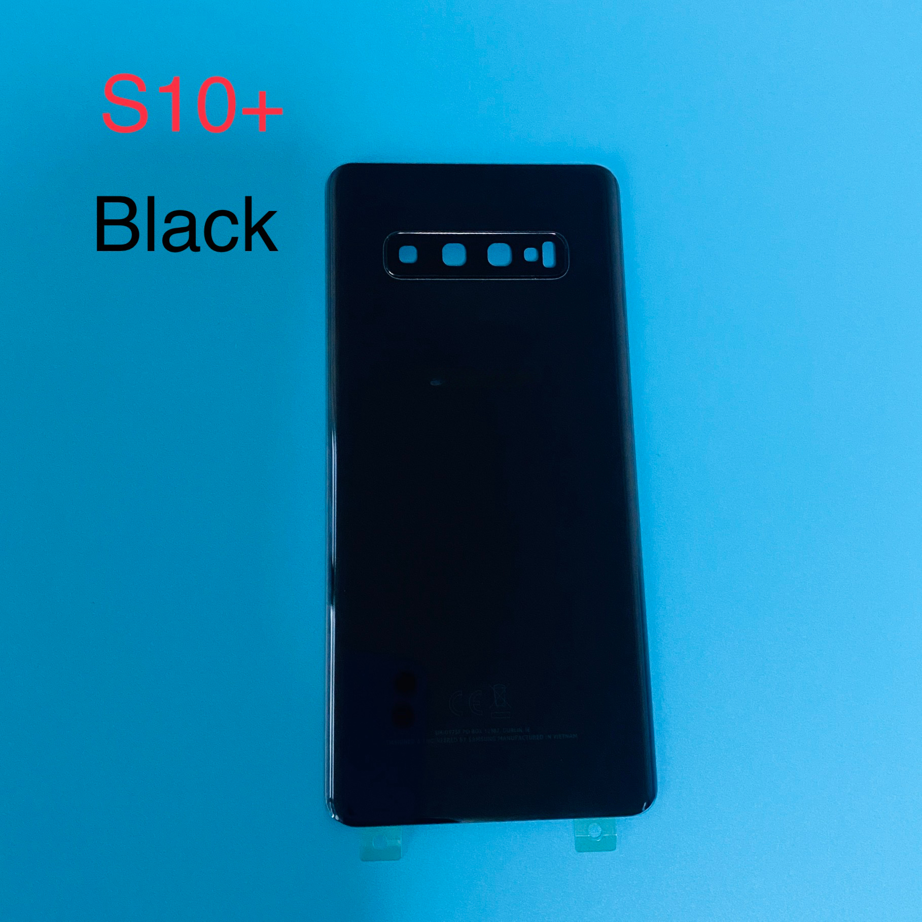 Verre arriÃ¨re d'origine pour Samsung Galaxy S10 S10 Plus S10 + S10e, couvercle de batterie, panneau de boÃ®tier de porte arriÃ¨re avec cadre d'objectif en verre pour appareil photo n° 2