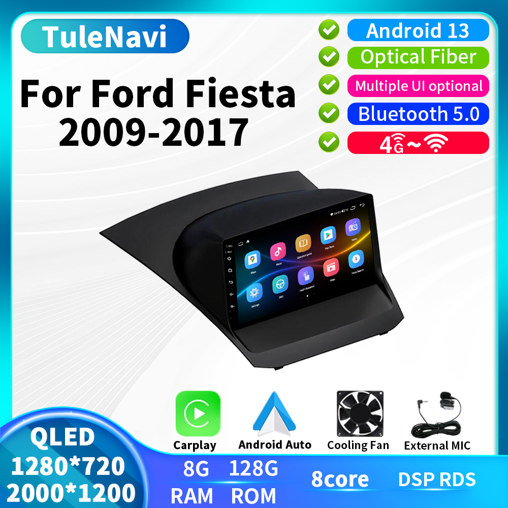 Autoradio Android 13, Navigation GPS, DSP, Carplay, Limitation, Lecteur VidÃ©o, UnitÃ© Auto, StÃ©rÃ©o, 2009x2017, pour Voiture Ford Fi.C. (2000-1200) n° 1