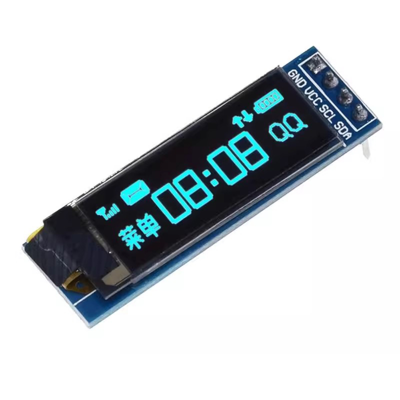 Module d'affichage OLED pour Ardunio, Ã©cran LED LCD, blanc et bleu, 0.91 pouces, interface IIC i2C, SSD1306, 12864, 0.91 n° 6