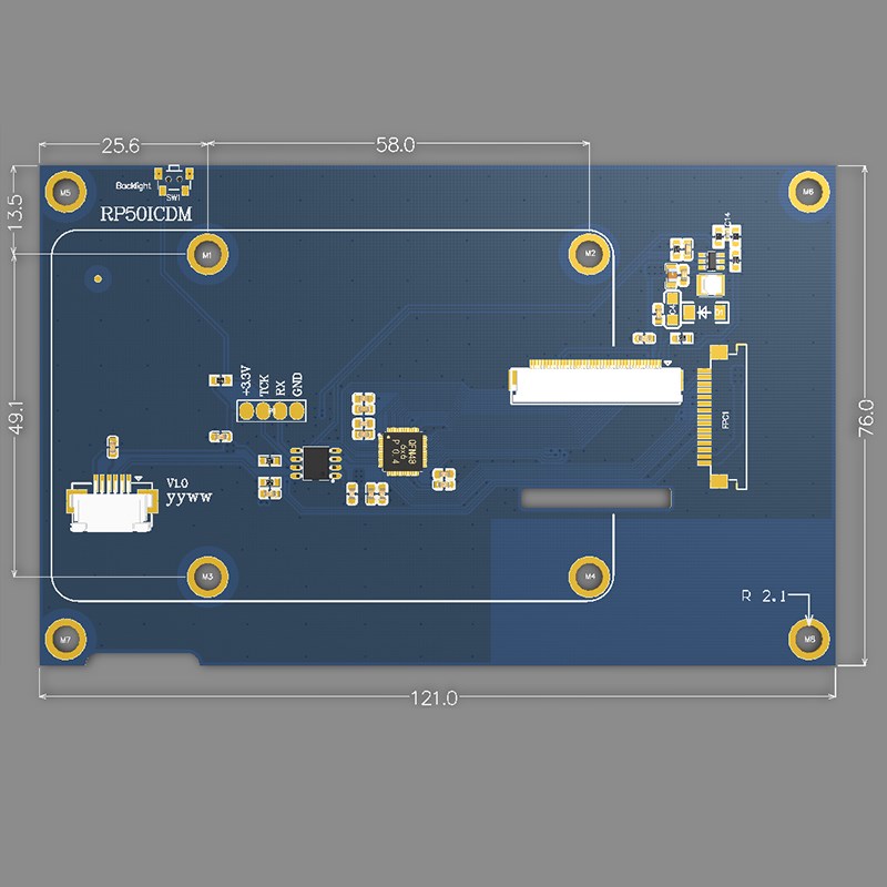 Raspberry Pi-Ã‰cran Tactile LCD de 5 Pouces, 800x480 ata Pi, Moniteur DSI Tech, Puzzles, Affichage Tactile, Prend en Charge RPi 4B 3B + 3B n° 3