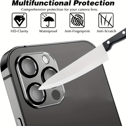 Protecteur d'Ã©cran Ã  couverture complÃ¨te pour iPhone, film d'objectif d'appareil photo, verre pour iPhone 11, 12, 15, 13, 14 Pro Max, 2 paquets small picture n° 4