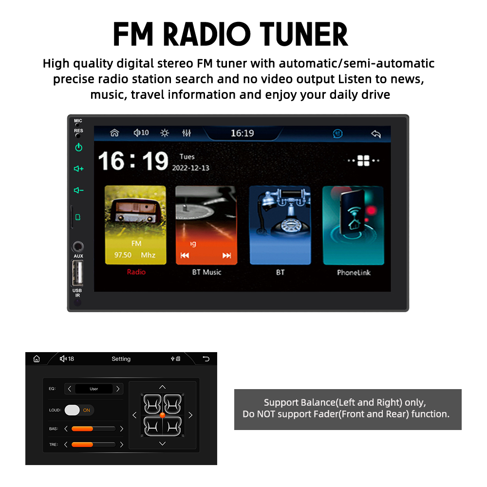 Autoradio Android sans fil, 7 , MirrorLink, Carplay, 2DIN, lecteur MP5, Ã©cran tactile, puzzles n° 3