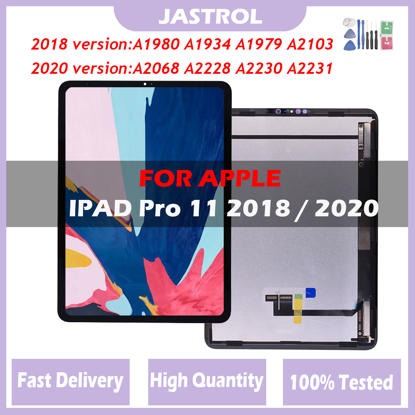 Ensemble Ã©cran tactile LCD Ori de remplacement, pour iPad Pro 11 Pro11 2018 A1934 A1979 A1980 A2103 2020 A2228 A2230 A2231 n° 1