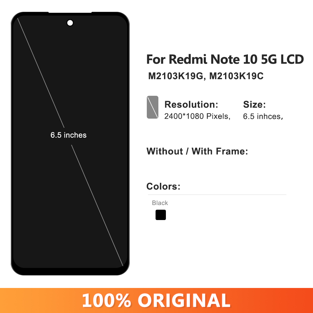 Ensemble Ã©cran tactile LCD numÃ©rique avec chÃ¢ssis, pour Xiaomi Redmi Note 10 5G M2103K19G, 6.5 n° 2