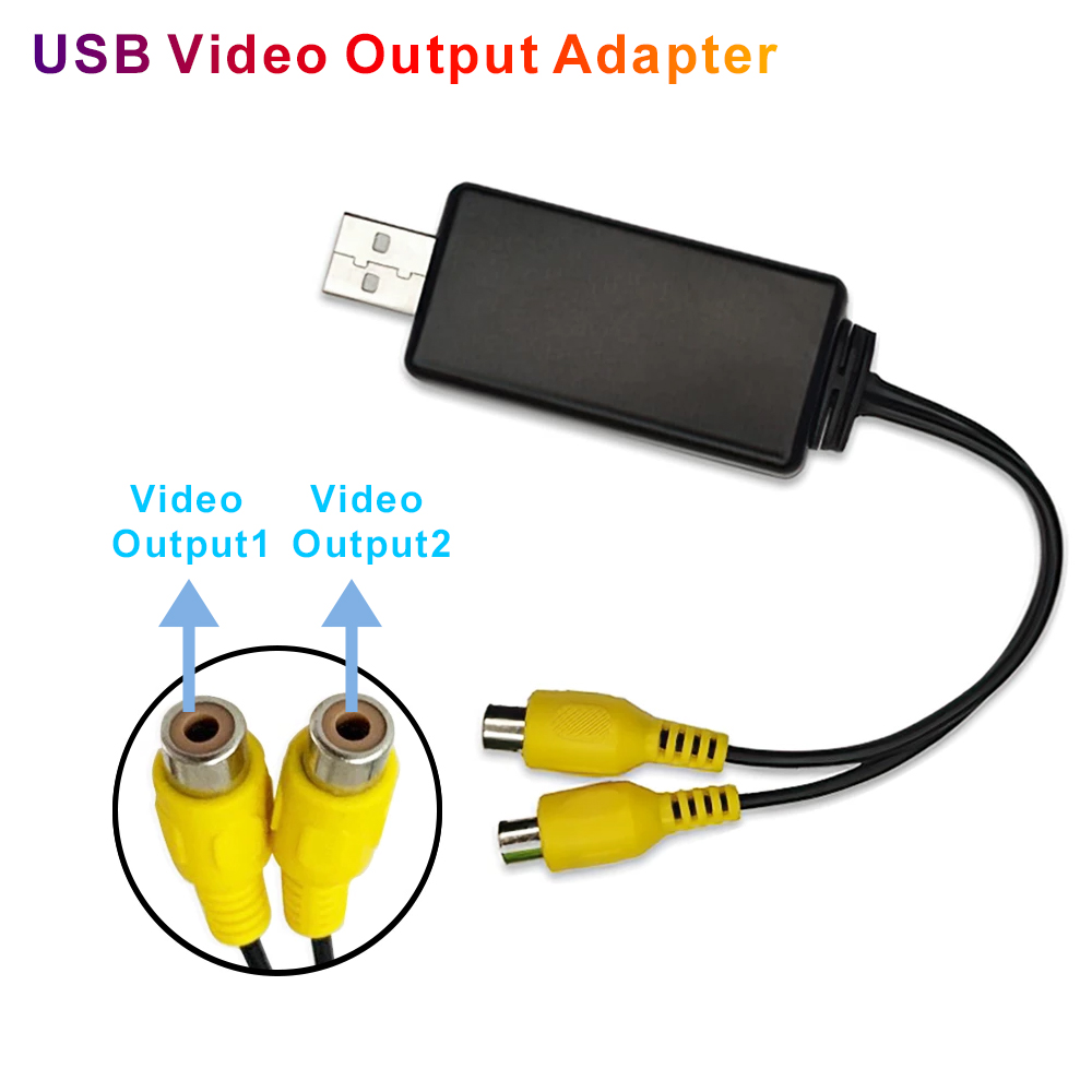 Câble de sortie vidéo USB Android, sortie de ligne RCA, sortie AV pour autoradio, limitation, lecteur, toit, sauna, écran de repos, HD, adaptateur USB vers RCA n° 6