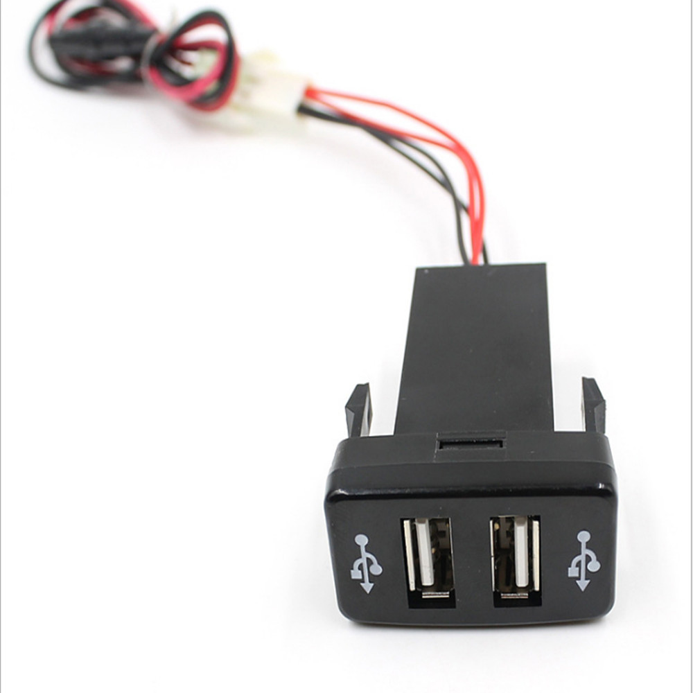 Chargeur USB de voiture avec affichage de voltmÃ¨tre numÃ©rique LED, adaptateur secteur de prise, connecteur de voltmÃ¨tre, port de tourisme pour Toyota, DC 5V-24V, nouveau n° 6