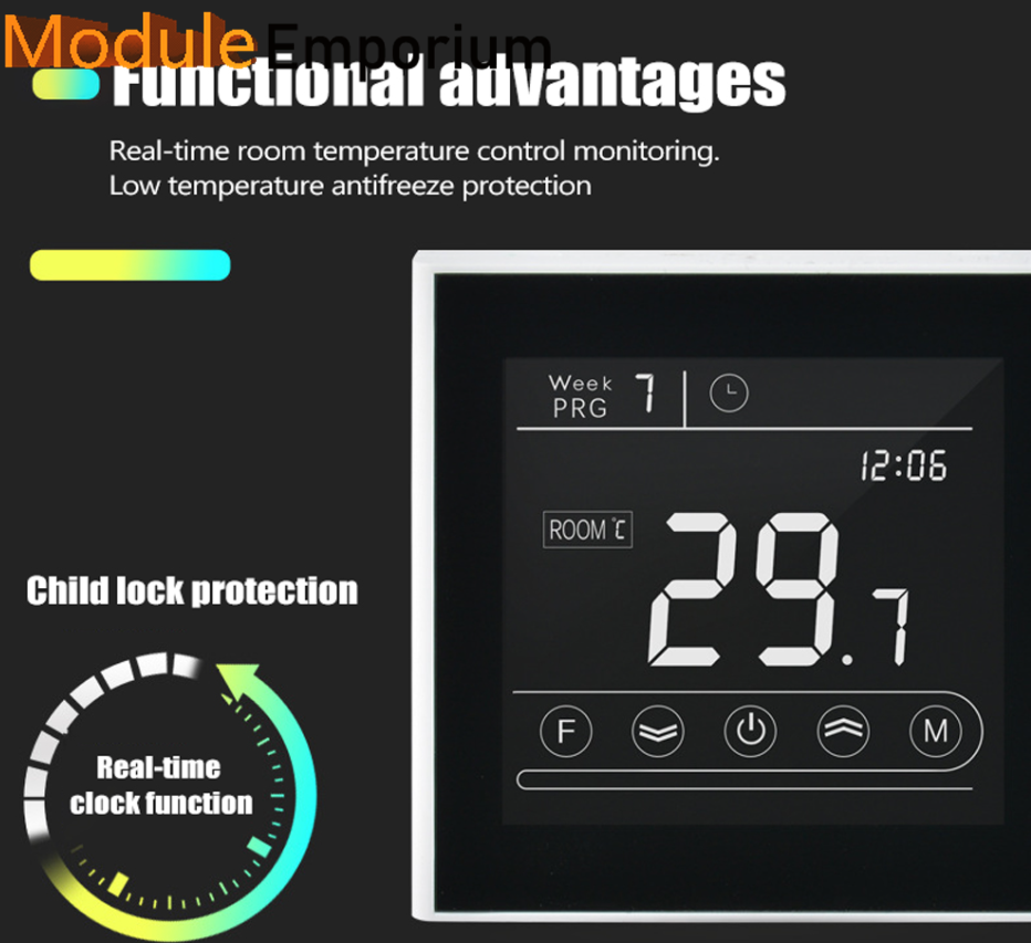 Thermostat intelligent pour le chauffage de l'eau, Ã©cran tactile LCD, contrÃ´le de la tempÃ©rature, fonctionne avec Sochi, Wi-Fi, MK70GA n° 2