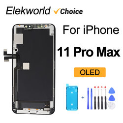 Elekworld â€“ ensemble Ã©cran tactile LCD OLED, 3D, sans Pixel mort, pour iPhone 11 Pro Max