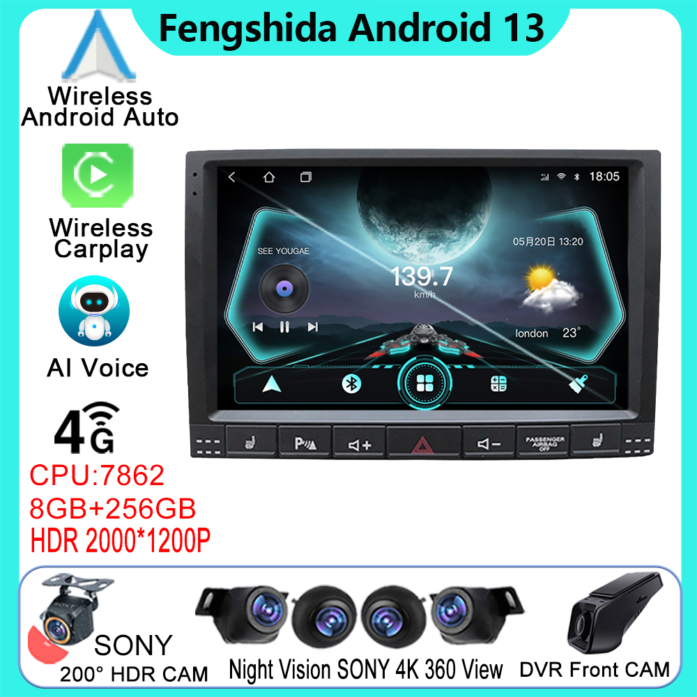 Autoradio Android Auto pour Volkswagen VW Touareg 2002-2012, Navigation GPS, VidÃ©o, Lecteur Carplay, Moniteur TV n° 1