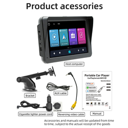 BQCC-Autoradio sans fil portable avec Ã©cran tactile, lecteur MP5 vidÃ©o, Apple CarPlay, Android Auto, StÃ©rÃ©o, Limitation, 7 pouces small picture n° 6