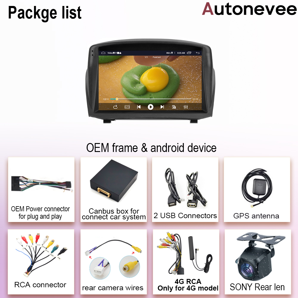 Qualcomm Pour Ford Fiesta Mk 6 2008 - 2019 Android Auto Autoradio MultimÃ©dia Lecteur VidÃ©o GPS Navigation Carplay CamÃ©ra arriÃ¨re 5G n° 6