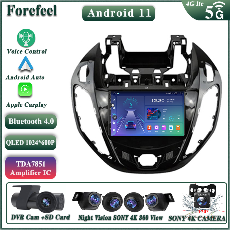 Autoradio Android 12 pour Ford B-Max ATIC Courier Tourneo 2012-2017, 7 Pouces, Limitation, GPS, Ã‰cran, StÃ©rÃ©o, TV, VÃ©hicule n° 1