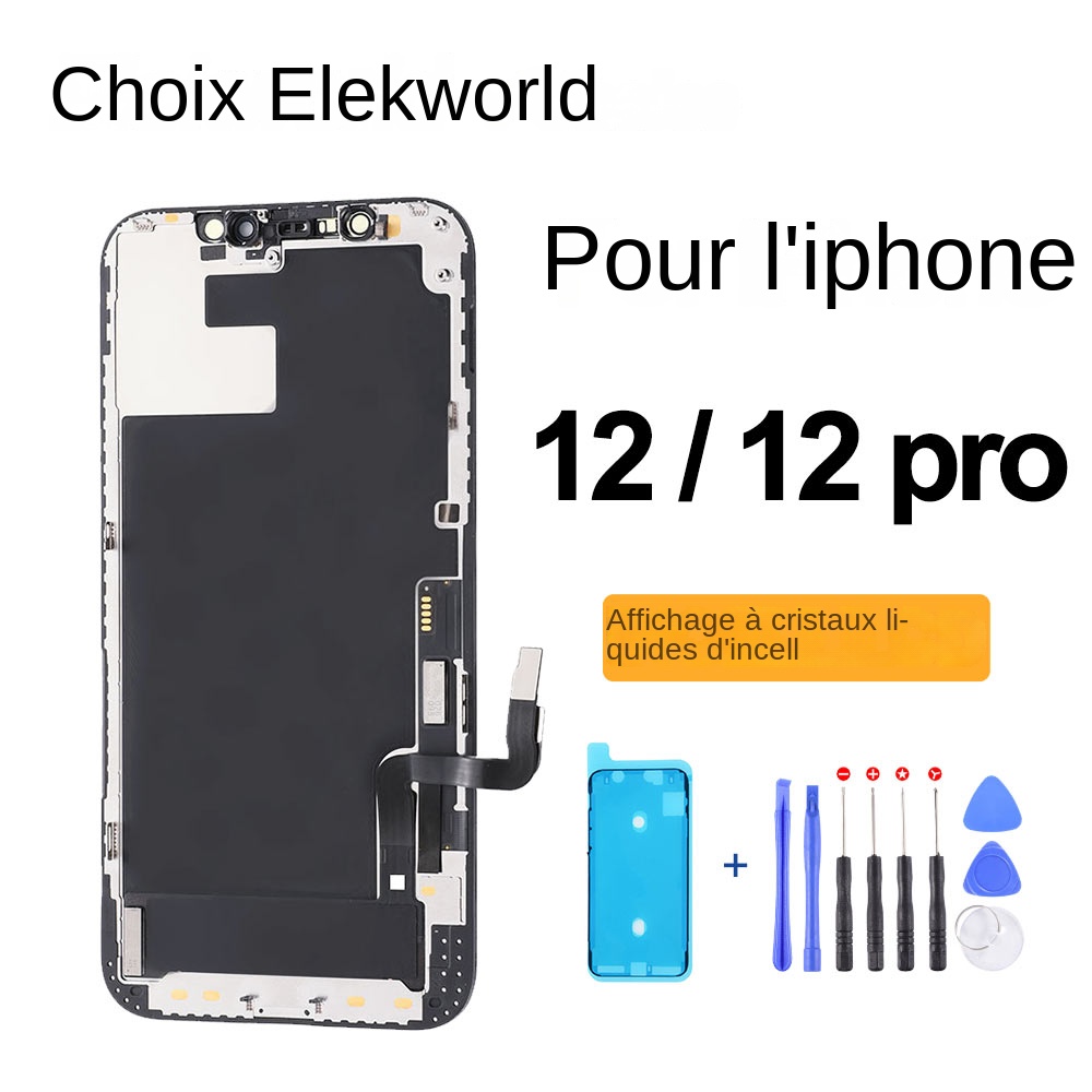 Elekworld-Ã‰cran tactile LCD 3D de remplacement, sans frÃ©quence, pour iPhone 12 12 Pro n° 1