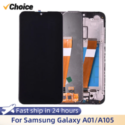 Ã‰cran LCD avec assemblage d'Ã©cran tactile pour Samsung Galaxy, Ã©cran LCD d'origine pour Samsung Galaxy A01 A015 A015F SM-A015F/DS