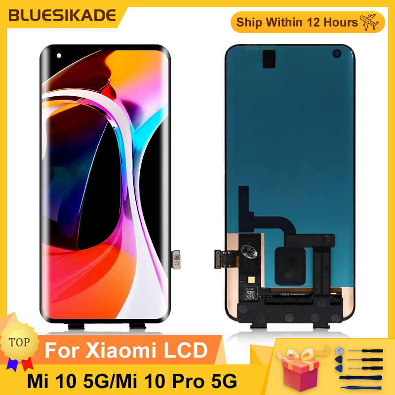 NumÃ©riseur d'Ã©cran tactile LCD pour Xiaomi MI 10, Ã©cran MeurJ2G, piÃ¨ces de rechange d'affichage d'origine, 5G, 6.67 pouces n° 1