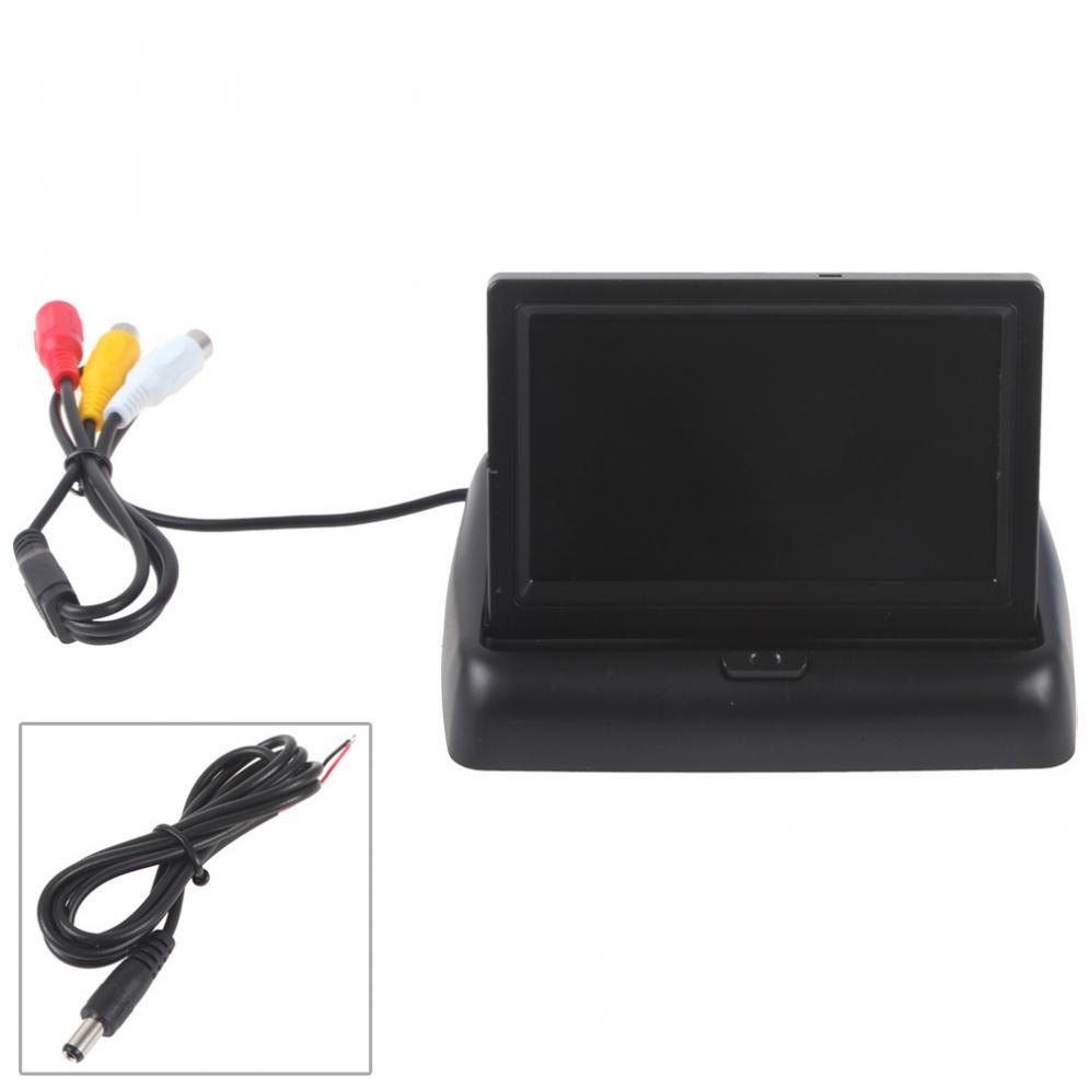 Bileeko-Mini moniteur de voiture avec camÃ©ra de recul, pliable, 4.3 pouces TFT LCD, systÃ¨me de stationnement en marche arriÃ¨re pour vÃ©hicule n° 3