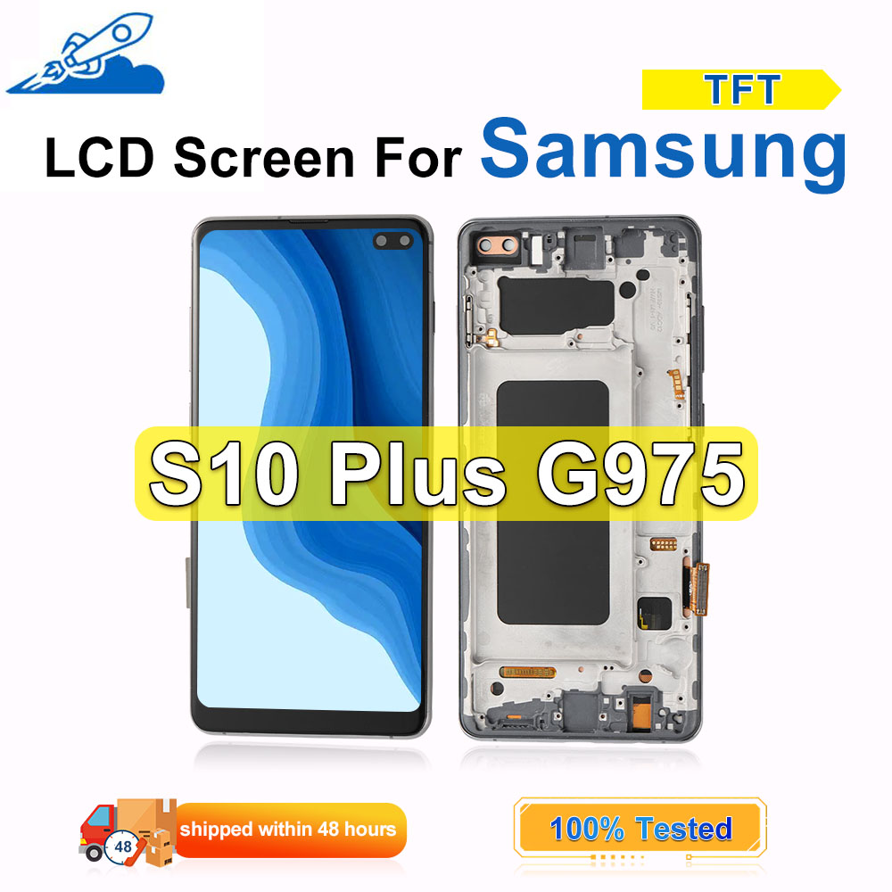 TFT LCD pour Samsung Galaxy S10 Plus G975F/DS G975U SM-G975W Ã©cran tactile avec cadre pour Samsung Galaxy S10 + G975U1 G975N n° 1