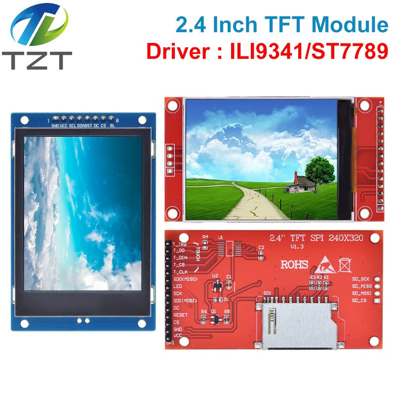 Ã‰cran LCD pour Ardu37, 2.4 pouces, 2.4x240, Ã©ventuelles I TFT LCD, Port sÃ©rie Tech 5V/320 V, Adaptateur PCB, Carte Micro SD ILI9341 / ST7789V n° 1