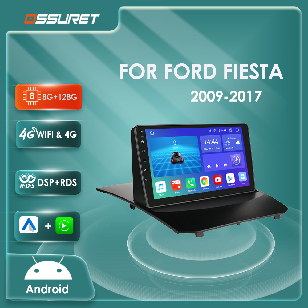 Autoradio Android 12 pour Ford Fi.C. 2009-2015, 2016, 2017, Limitation, Lecteur VidÃ©o, 2Din, 7862, Octa Core, GPS, StÃ©rÃ©o, 4G, Carplay n° 1