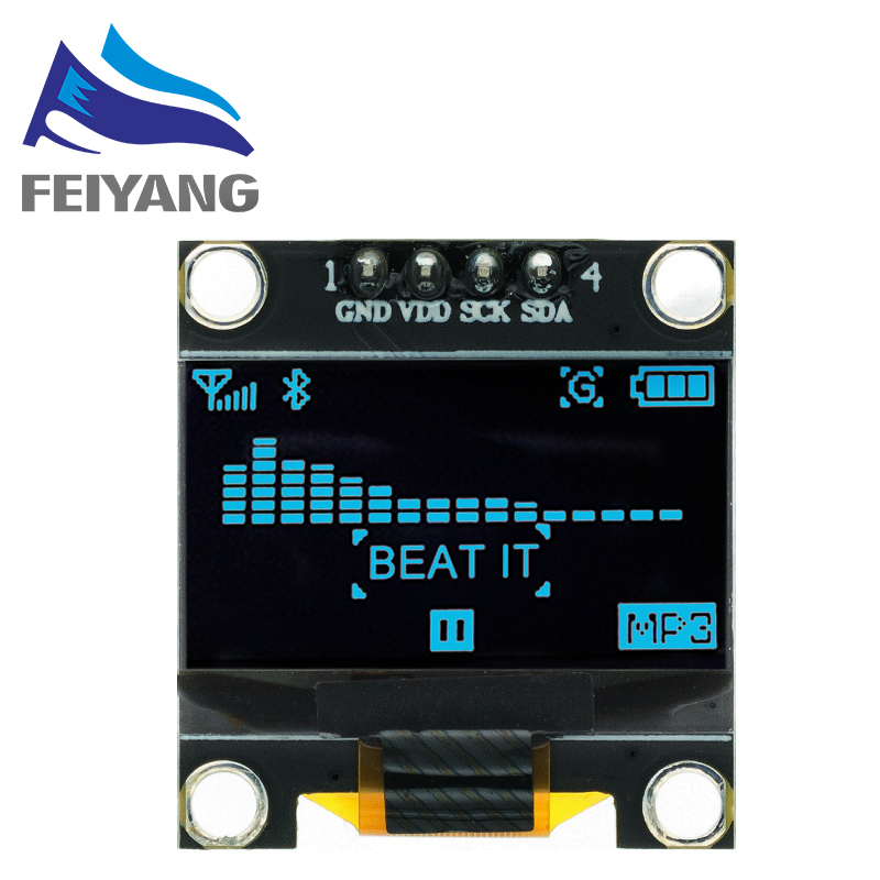 Carte d'Ã©cran LCD OLED pour Ardu37, sÃ©rie IIC, technologie d'affichage blanche OLED, 0.96 pouces, 12864, X64, I2C, SSD1306 n° 2