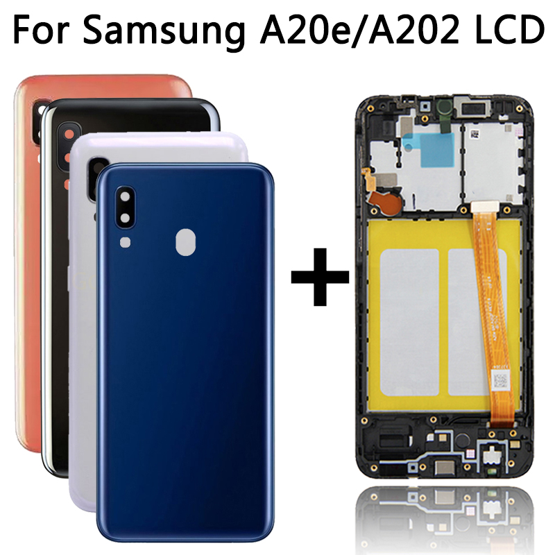 Bloc Ã©cran tactile LCD de remplacement, couverture arriÃ¨re gratuite, pour Samsung Galaxy A20e AAthA202F, original n° 1