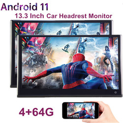 Moniteur de repos de sauna de voiture Android 11.0, moniteur TV de siÃ¨ge arriÃ¨re d'automobile, lecteur vidÃ©o Ã  Ã©cran tactile, 4K, 1080P, 4 + 64G, Wi-Fi, HDMI, 13 pouces small picture n° 1