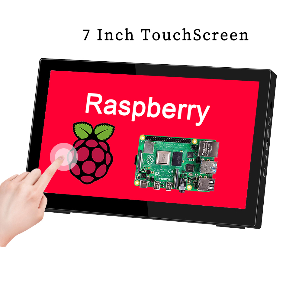 Ã‰cran Tactile Portable de 7 Pouces, 1024x600, Compatible HDMI pour Ordinateur Portable, Switch Xbox, Affichage de la SÃ©rie Raspberry Pi avec Support n° 1