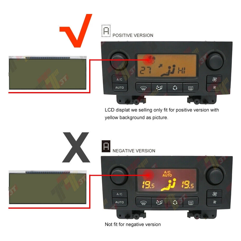 Prada-Panneau d'affichage LCD pour KIT, panneau A/C, contrÃ´le de la climatisation aÃ©rienne, fond jaune, 207, 307 n° 3