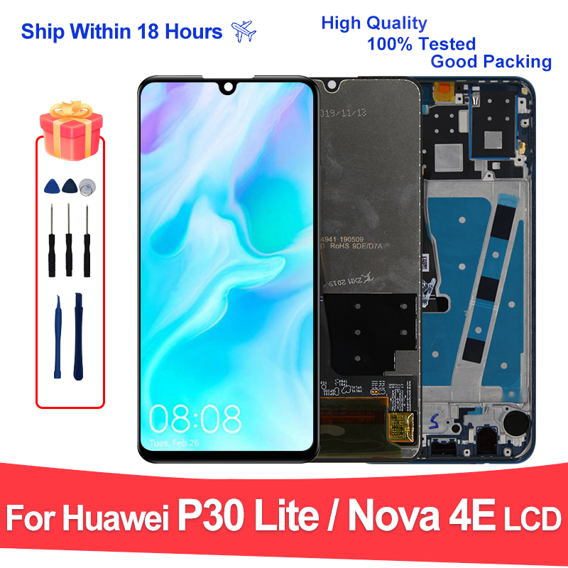 6.15 Pour Huawei P30 Lite LCD Ã‰cran PiÃ¨ces De Rechange Pour Huawei Nova 4E Affichage MAR-LX1M MAR-LX1A Ã‰cran MAR-AL01 n° 1