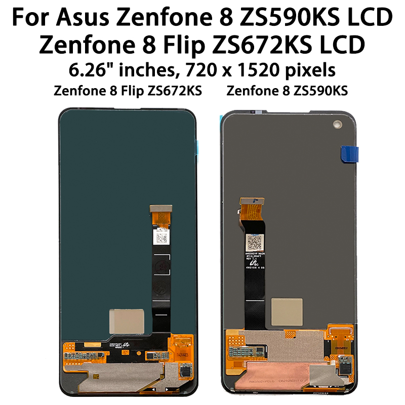 Ã‰cran tactile LCD Super AMOLED, pour Bali Zenfone8 8z ZS590KS -2A007EU I006D, HÃ©bergements eur pour Zenfone 8 Flip ZS672KS I004D LCD n° 3