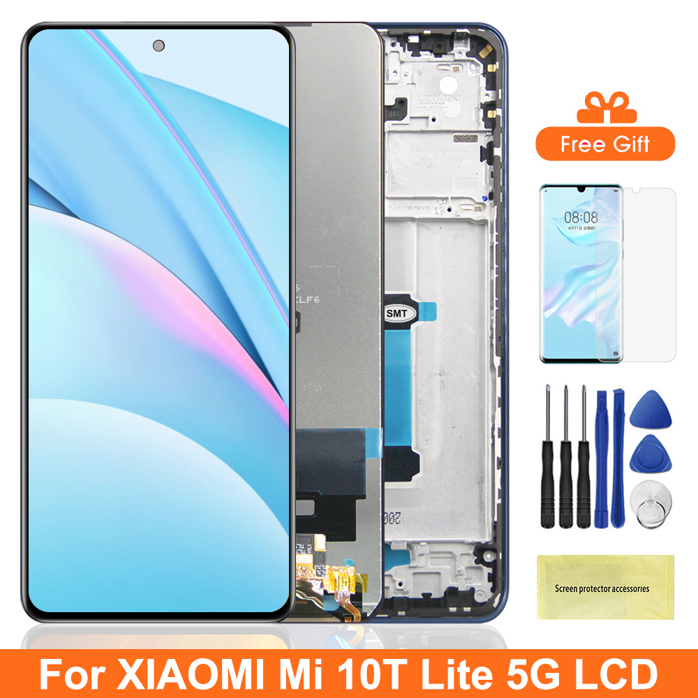 Remplacement d'Ã©cran tactile d'affichage Ã  cristaux liquides pour Xiaomi Mi 10 T Lite 5G, piÃ¨ce de HÃ©bergements eur, 6.67 pouces, Mi 10 T Lite 5G MPF J17G n° 1