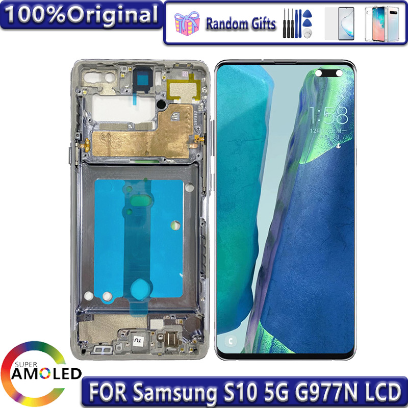 Ã‰cran tactile LCD Super AMOLED de remplacement, 100% original, pour Samsung Galaxy S10 5G G977 G977f G977u n° 1