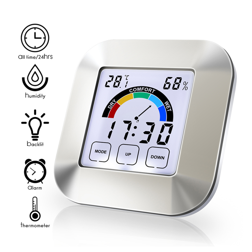 Ã‰cran couleur LCD ThermomÃ¨tre NumÃ©rique HygromÃ¨tre Station IntÃ©rieure MÃ©tÃ©o Pour Maison TempÃ©rature Et HumiditÃ© Capteur Horloge n° 1