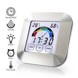 Ã‰cran couleur LCD ThermomÃ¨tre NumÃ©rique HygromÃ¨tre Station IntÃ©rieure MÃ©tÃ©o Pour Maison TempÃ©rature Et HumiditÃ© Capteur Horloge