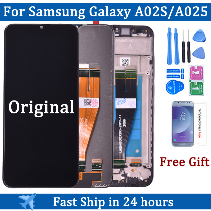 Ã‰cran tactile LCD avec chÃ¢ssis, 6.5 pouces, pour Samsung Galaxy A02s A025, Original pour Samsung SM-A025F A025G n° 1