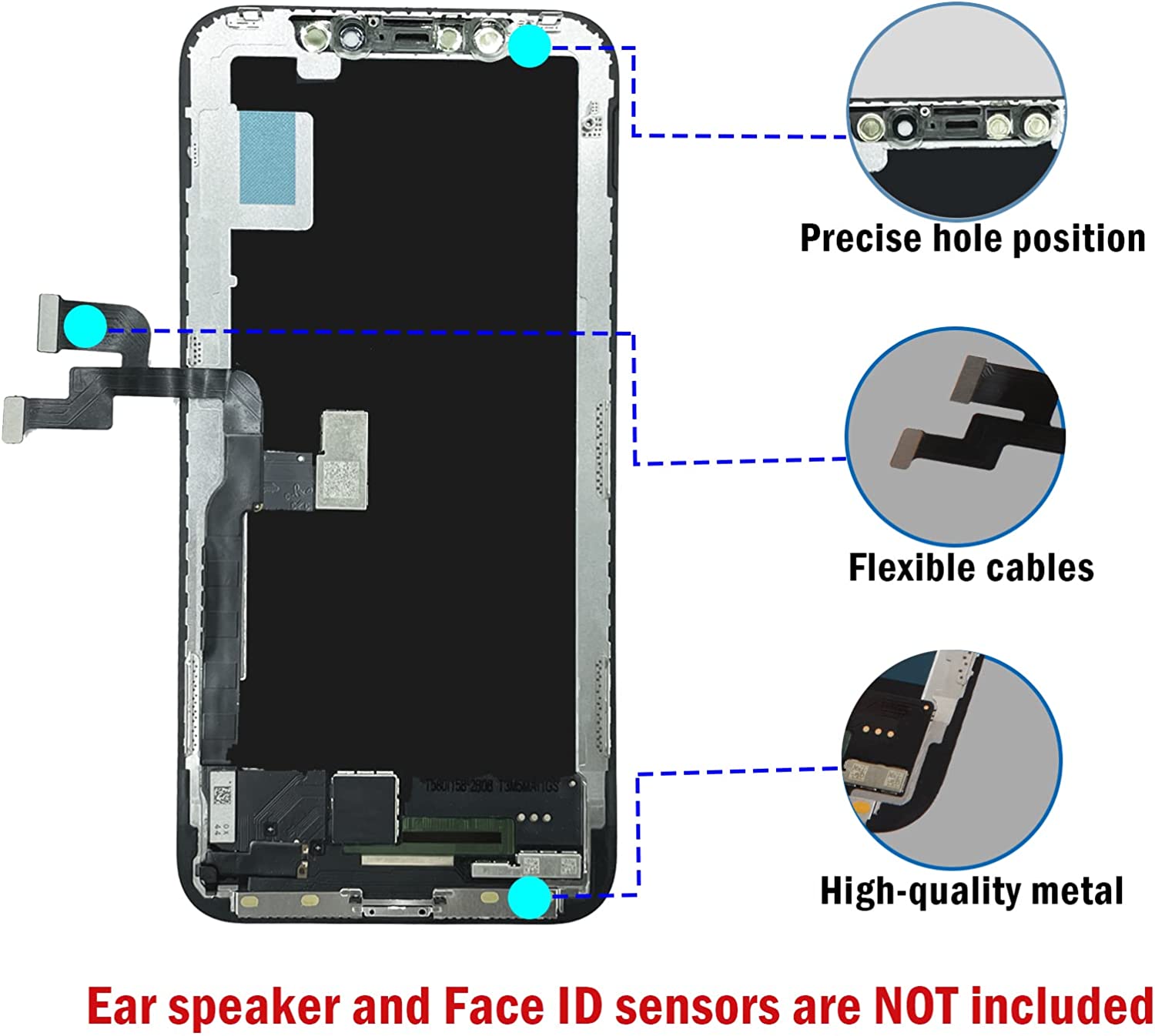 Bloc Ã©cran tactile LCD OLED de remplacement, pour iPhone X XS Max 11 n° 6