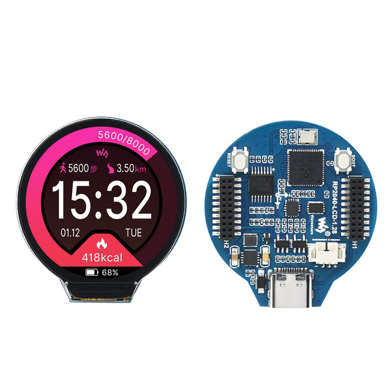 Ã‰cran LCD rond intÃ©grÃ© Raspberry Pi RP2040, carte MCU, technologie Ã©ventuelles I, accÃ©lÃ©romÃ¨tre, capteurs de gyroscope, 1.28 pouces n° 2