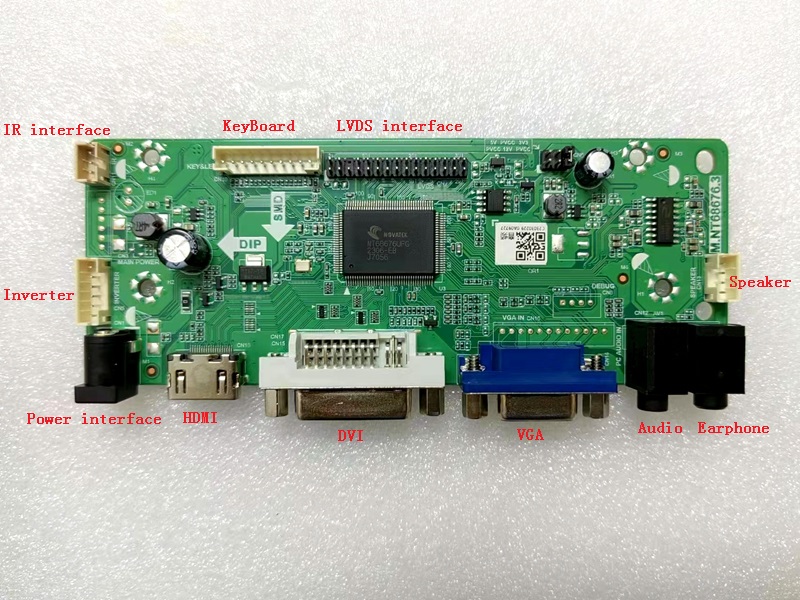 Yqwsyxl-Carte contrÃ´leur LCD pour panneau LCD, HDMI + VGA + DVI, 15 pouces, LTN156AT17, LTN156AT02, LTN156AT24, LP156WH2, LVDS, 1 canal, 6 bits, 40 broches n° 3